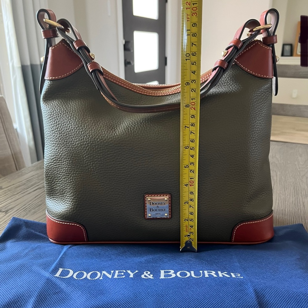 Dooney & Bourke Forest Green Pebble Grain Hobo Bag